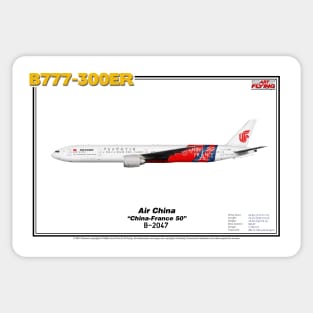 Boeing B777-300ER - Air China "China-France 50" (Art Print) Sticker